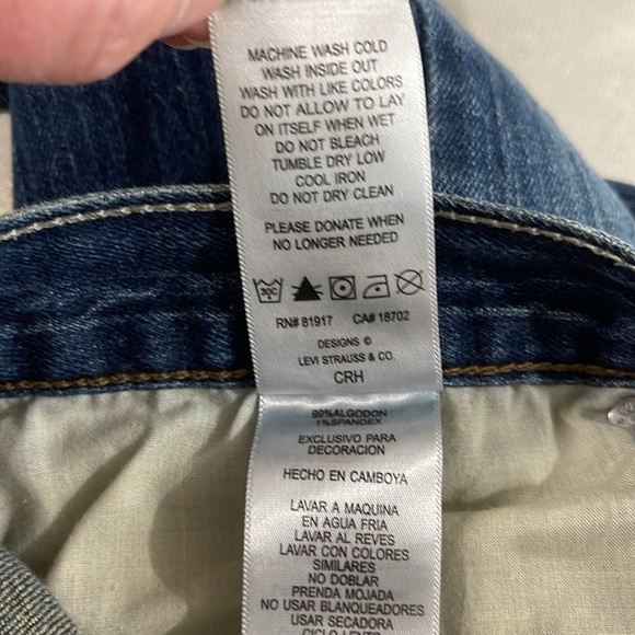 Levi's Girls Retro 511 Slim Straight Jeans Blue Medium Wash Size 16 28x28 - Picture 10 of 11